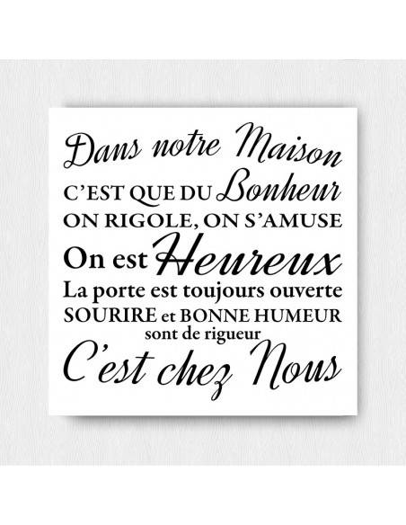 Tableau dans notre maison