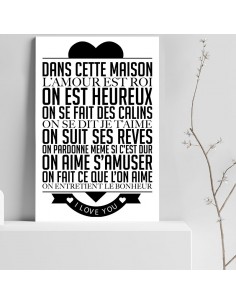 Tableau texte Dans cette maison 2