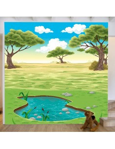 Sticker fresque murale déco paysage