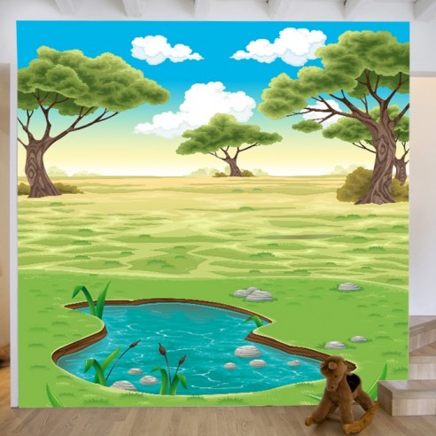 Sticker fresque murale déco paysage