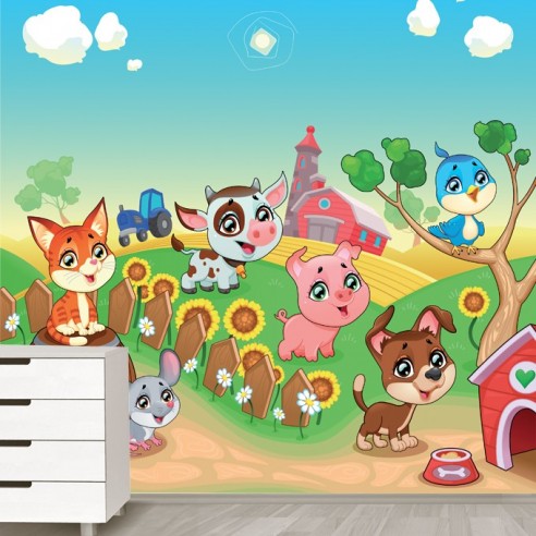 Fresque décoration chambre d'enfant