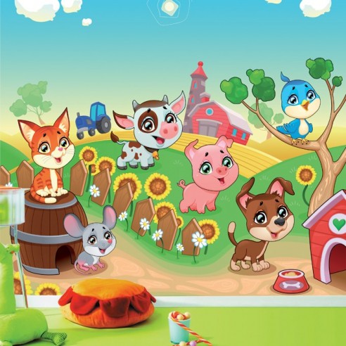 Fresque décoration chambre d'enfant