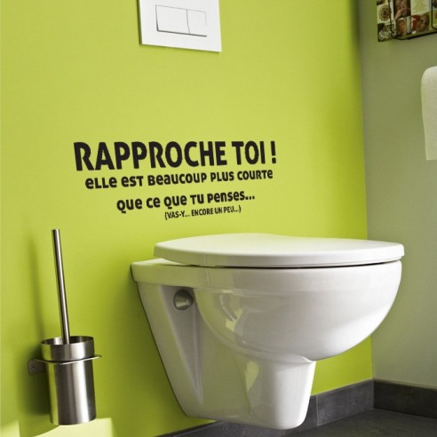 Sticker toilettes rapproche toi