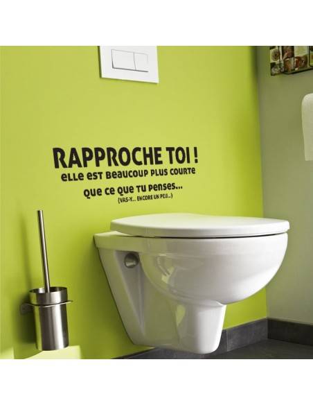 Sticker toilettes rapproche toi