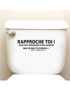Sticker toilettes rapproche toi