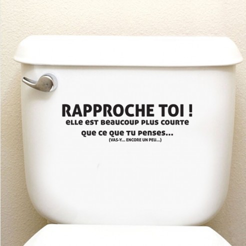 Sticker toilettes rapproche toi