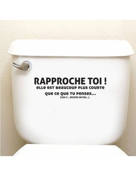 Sticker toilettes rapproche toi