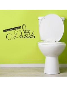 Stickers Toilettes WC - Lettrage Humour - Citation - NOIR