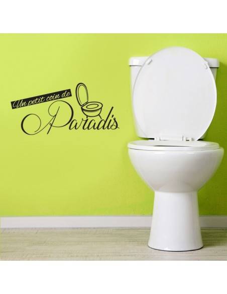Sticker toilettes un petit coin de paradis