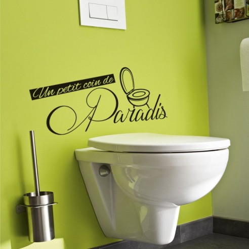 Sticker toilettes un petit coin de paradis
