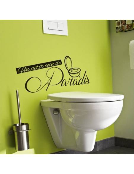 Sticker toilettes un petit coin de paradis