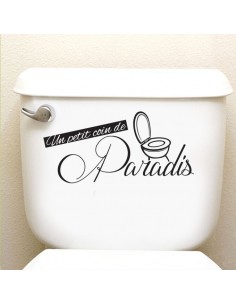 Sticker toilettes un petit coin de paradis 2