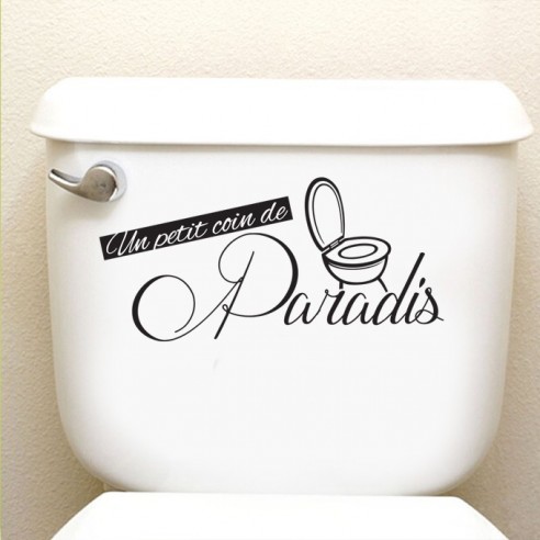 Sticker toilettes un petit coin de paradis