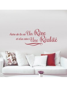 Sticker faire de la vie un rêve 2