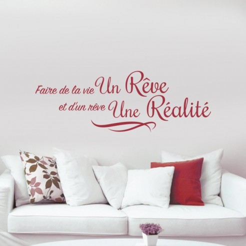 Sticker faire de la vie un rêve
