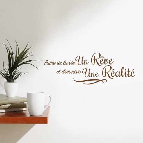 Sticker faire de la vie un rêve