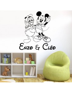 Sticker jumeaux garçons avec prénoms