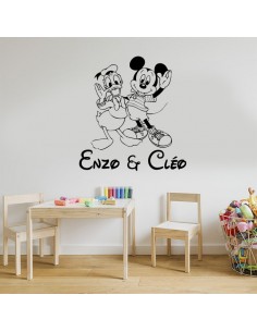 Sticker jumeaux garçons avec prénoms 2