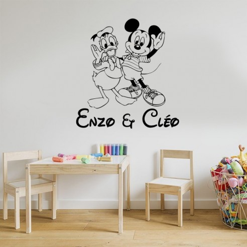 Sticker jumeaux garçons avec prénoms