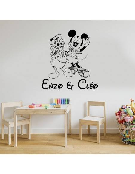 Sticker jumeaux garçons avec prénoms