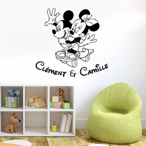 Sticker jumeaux mixtes avec prénoms