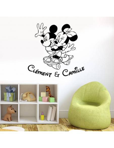 Sticker jumeaux mixtes avec prénoms