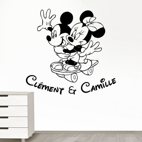 Sticker jumeaux mixtes avec prénoms