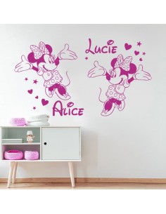 Sticker jumelles avec prénoms