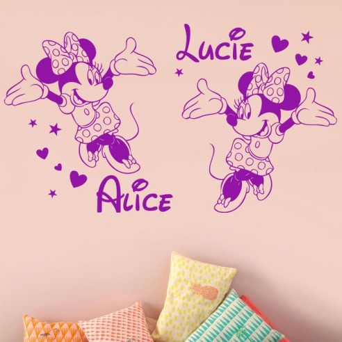 Sticker jumelles avec prénoms