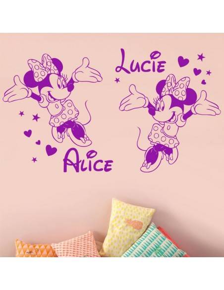 Sticker jumelles avec prénoms