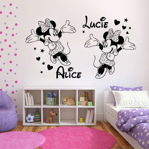 Sticker jumelles avec prénoms