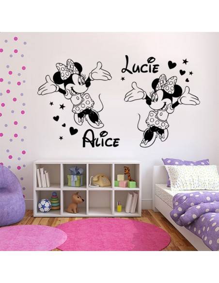 Sticker jumelles avec prénoms