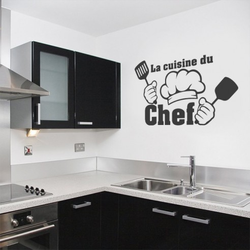 Autocollant Cuisine du Chef. Sticker Cuisine Mot décoratif Géant Avec  Transfert