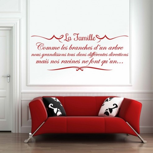 Sticker citation sur la famille