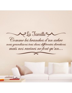 Sticker citation la famille