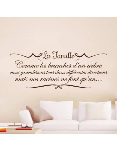 Sticker citation la famille
