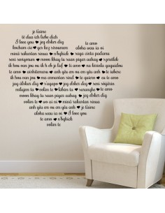 Sticker je t'aime multi-langue 2