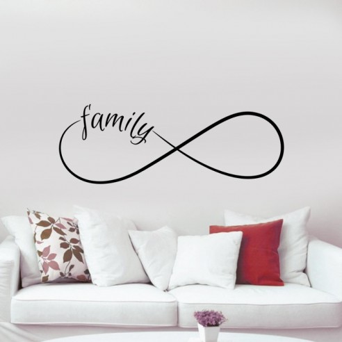 Sticker famille signe infini