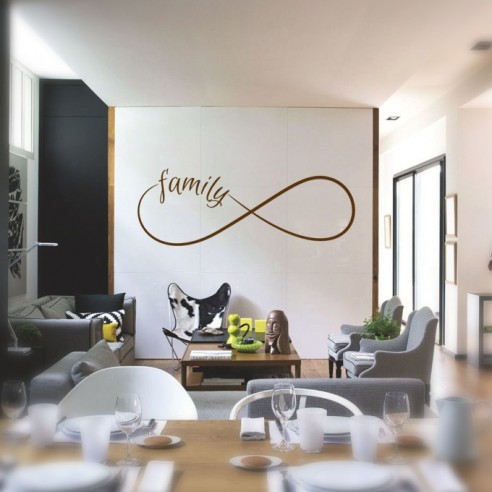 Sticker famille signe infini