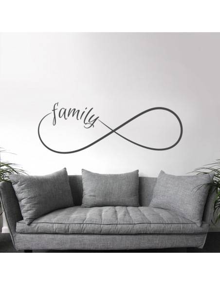 Sticker famille signe infini
