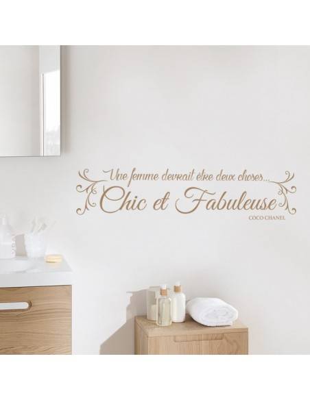 Sticker une femme devrait être deux choses - coco chanel