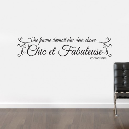 Sticker une femme devrait être deux choses - coco chanel