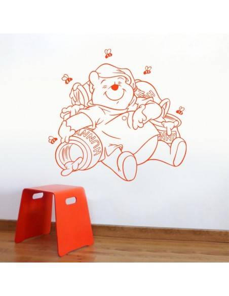 Sticker Winnie l'Ourson et son pot de miel