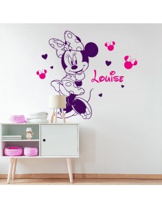 Sticker Minnie avec prénom 2