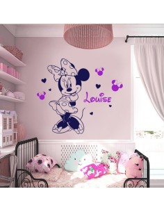 Sticker Minnie avec prénom