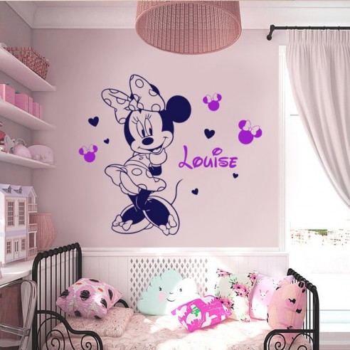 Sticker Minnie avec prénom