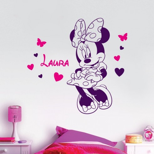 Sticker Minnie avec prénom personnalisé
