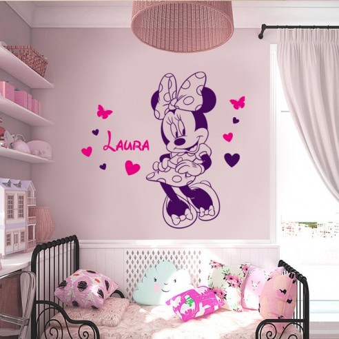 Sticker Minnie avec prénom personnalisé