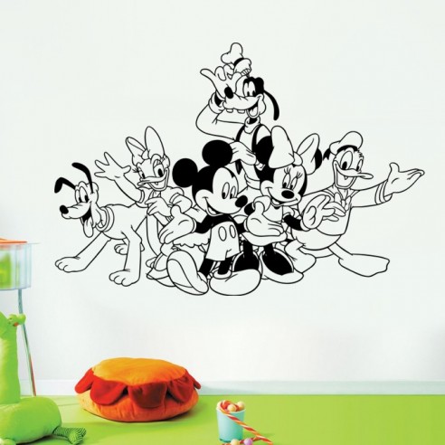 Sticker la bande à Mickey