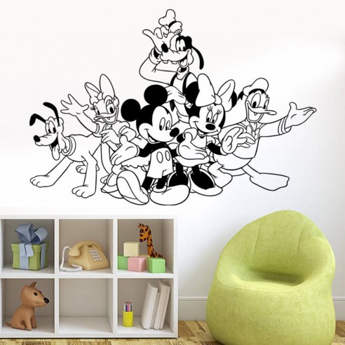 Sticker la bande à Mickey